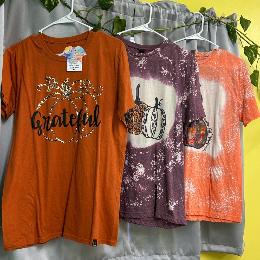 Lot of 3 Medium Women’s Fall T-shirts NWOT